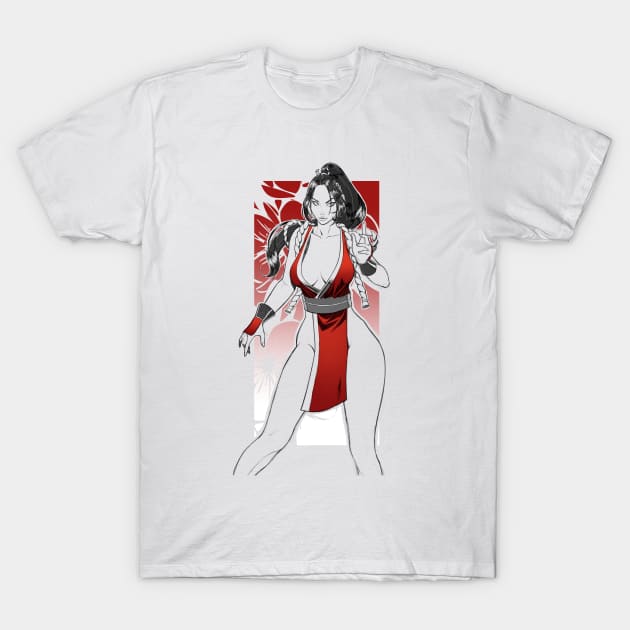 Mai Shiranui Red T-Shirt by andresob